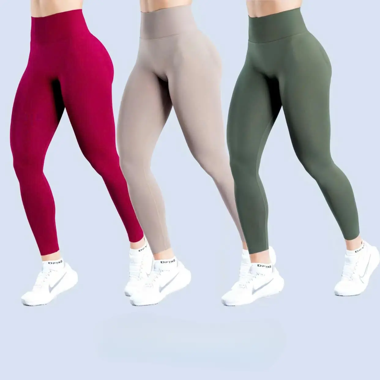 Women's Seamless Ribbed Low-Waist Dynamic Activewear Bottoms, High-Stretch Gym Workout Leggings, Easy Stretch Athleisure Fitness Pants
