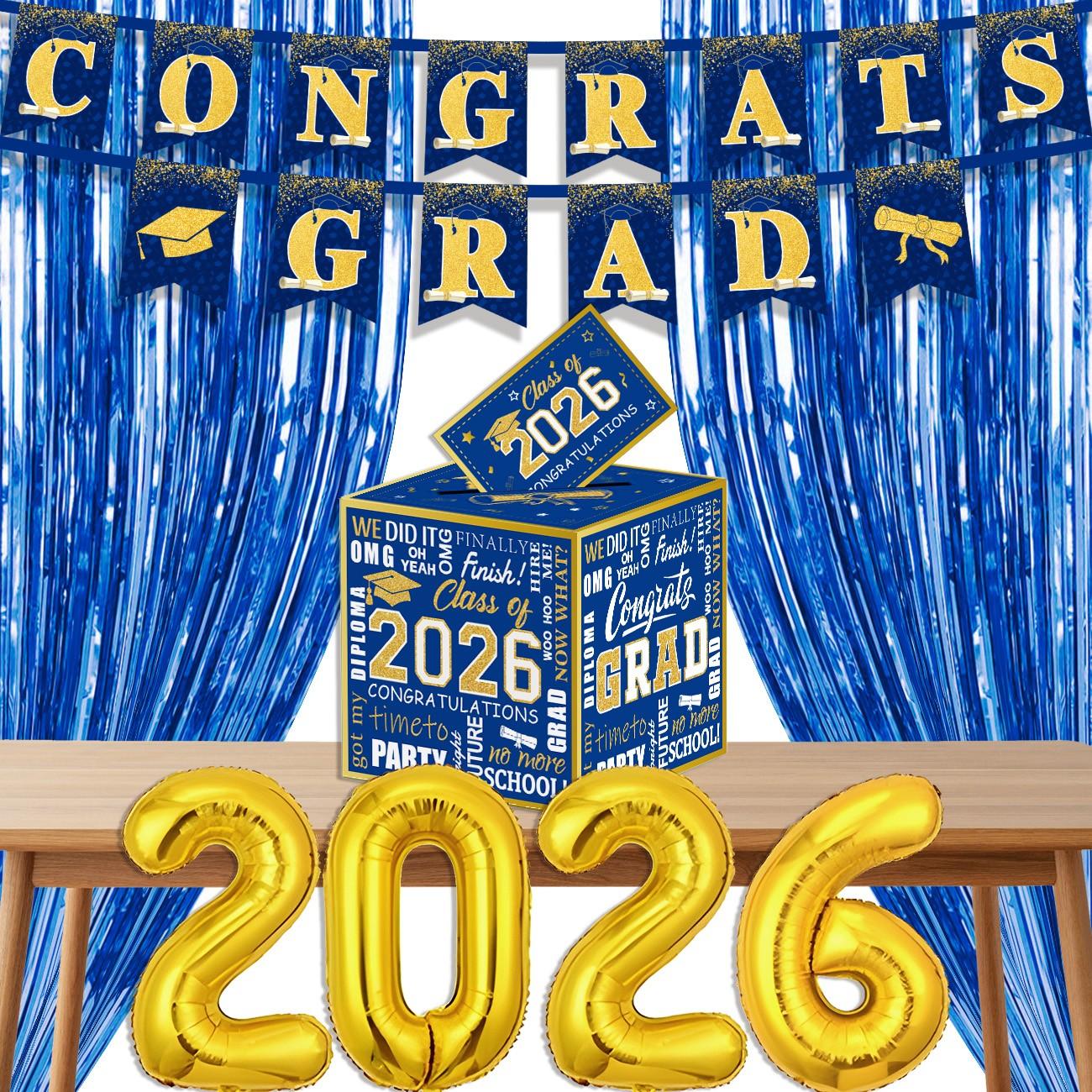 Graduation Party Decoration Set, 48pcs Advice Cards & Rose Design, Perfect Graduation Gifts for Class of 2026 Celebrations