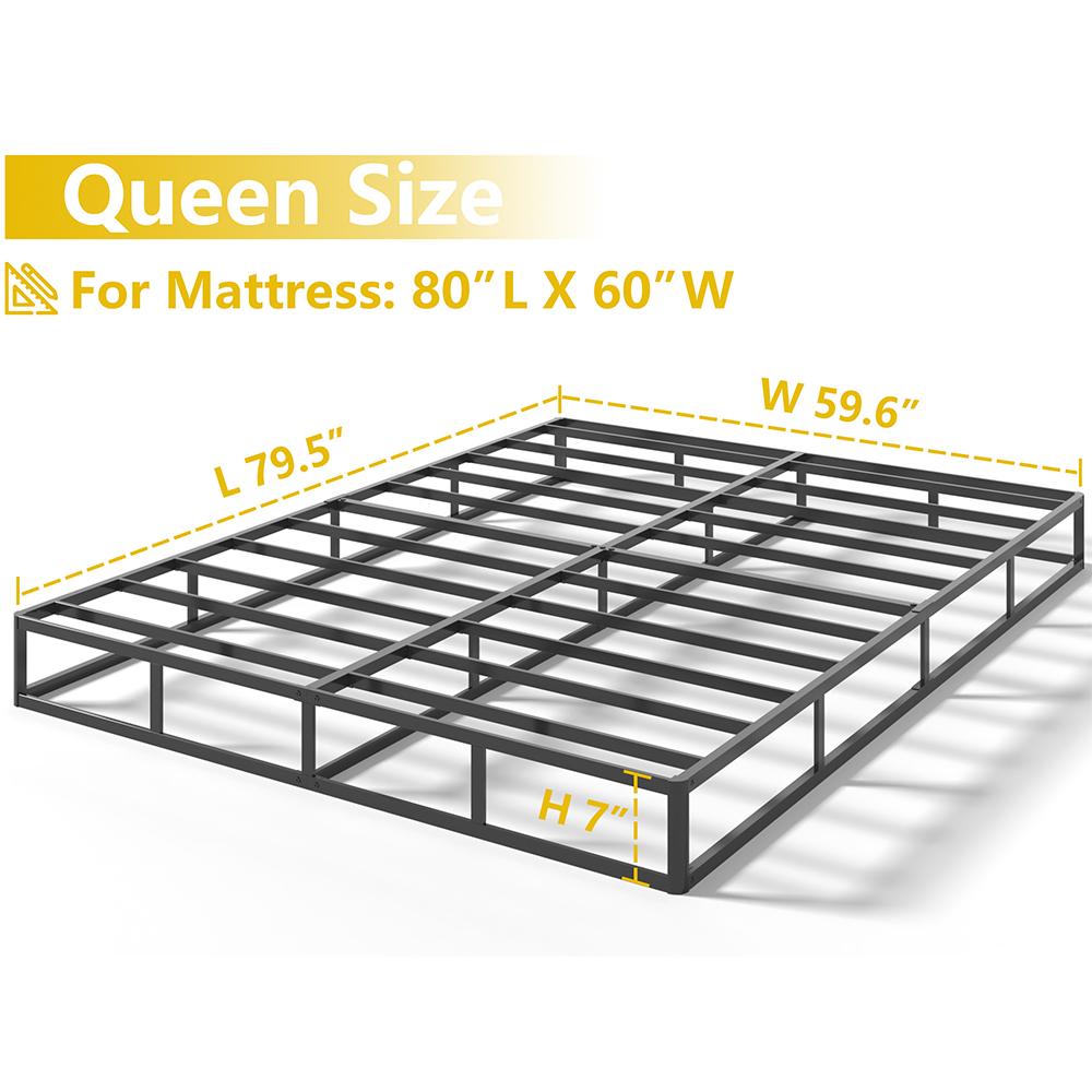 Edenza-Queen Box Spring 9 Inch5 7 9 box spring, Heavy Duty Mattress BoxSpring Foundation, Sturdy Queen Box Springs for Bed with Fabric Cover Set, Easy Assembly, Noise Free fabric cover set