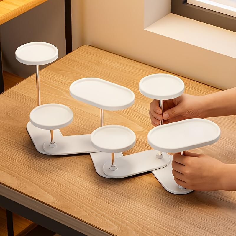 Blind Box Display Stand, 360° Rotating Storage Shelf for Action Figures, Dolls, Collectibles, Free Splicing Expandable Organizer for Desktop, Cabinet, Creative Hips+Stainless Steel Holder