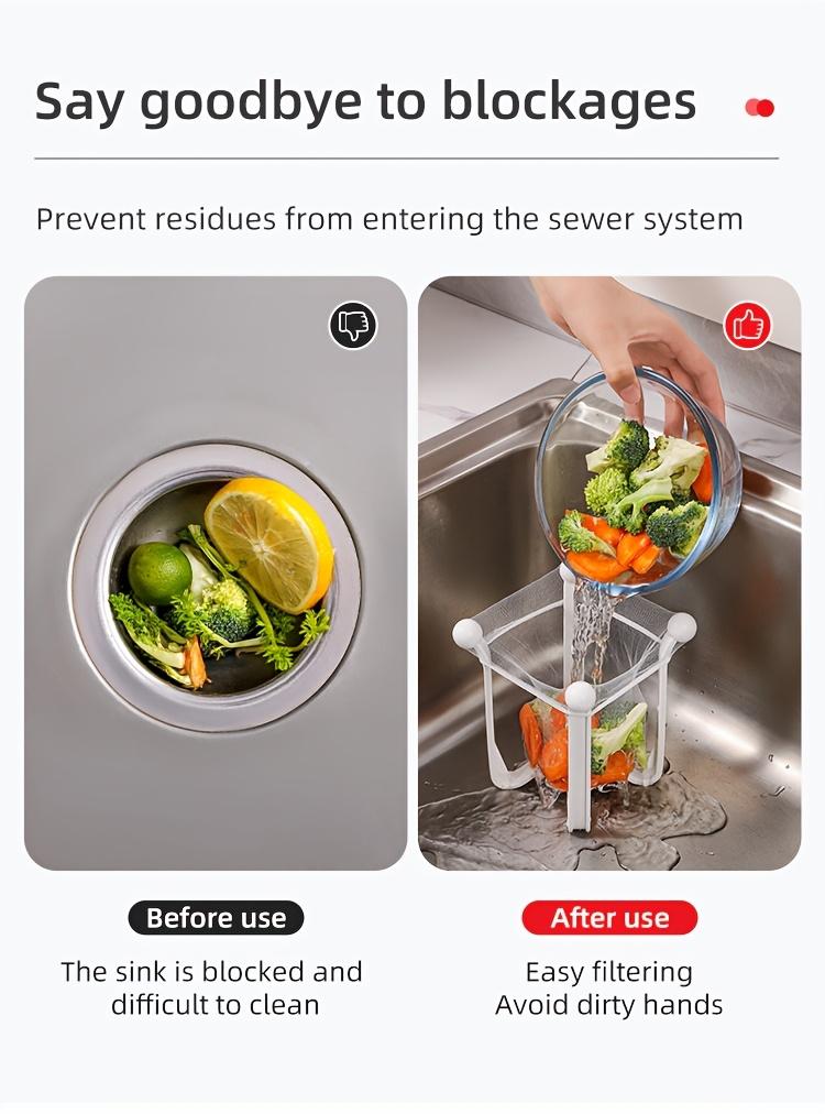 51/101 plastic kitchen sink drain baskets, hanging dishwashing nets, storage for leftover rice, grains and garbage, filter screens, easy to clean and reusable drain racks.
