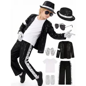 Adults Jackets+Pant+Socks+Glove Set Costume Halloween Christmas Dances Cosplay Parties Retro Sequin Costumes Coat Womens Man