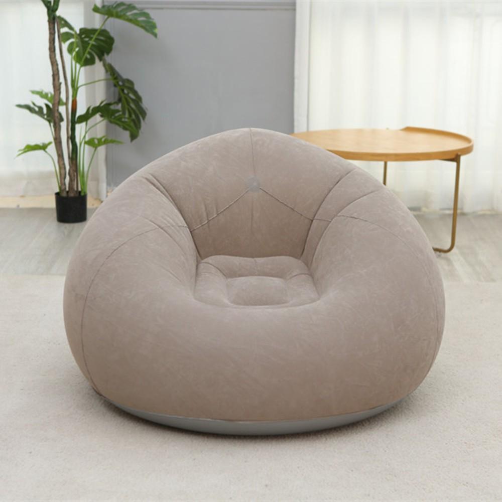 Inflatable Plush Lazy Sofa, Single Person Ball Shaped Air Couch, Foldable Outdoor Leisure Chair, Comfortable and Portable