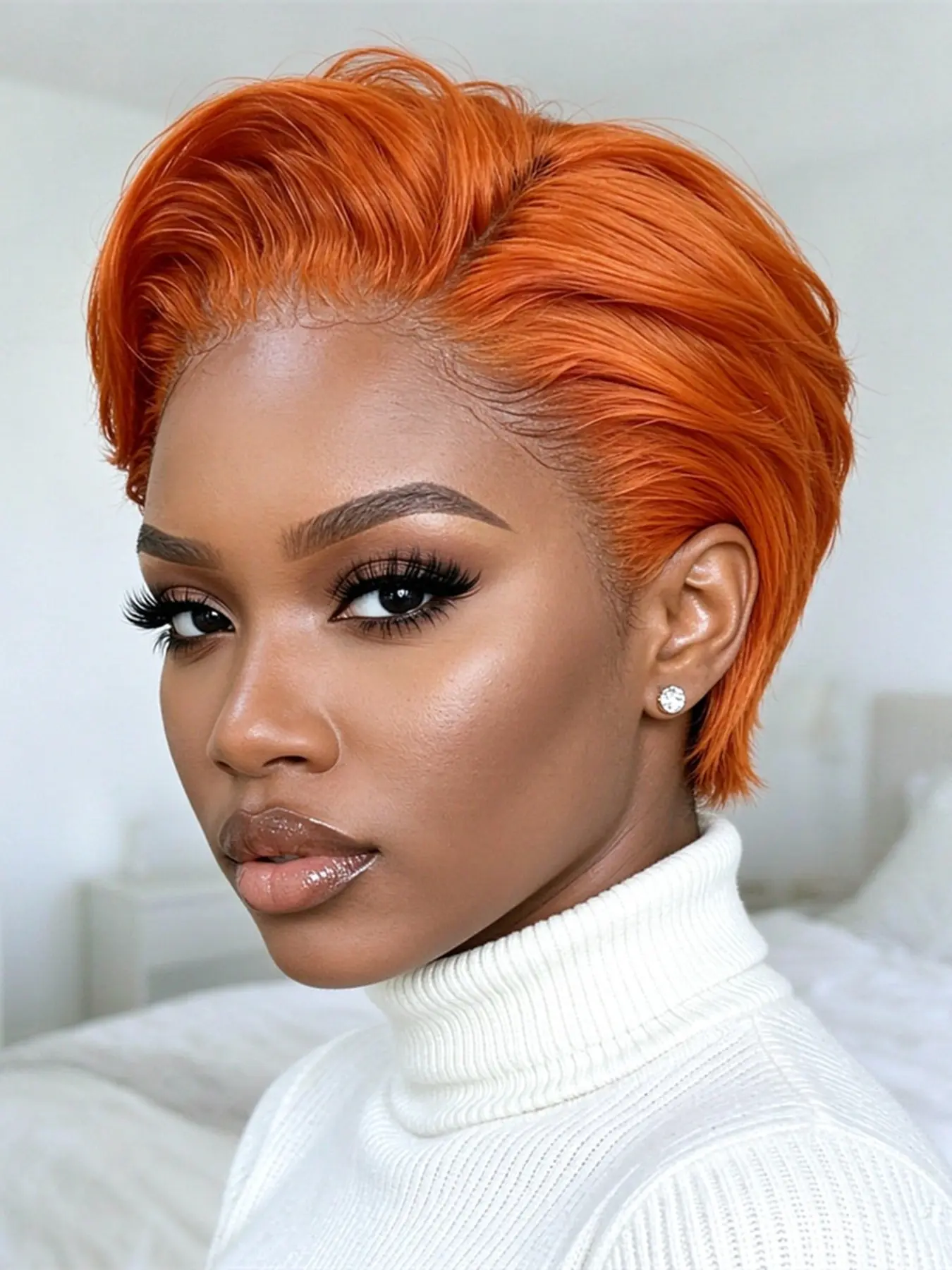 13x4 Lace Pixie Cut Wig, Human Hair Short Straight Wave Wig for Women, Daily Party Cosplay Gift, Holiday Halloween Christmas Wig