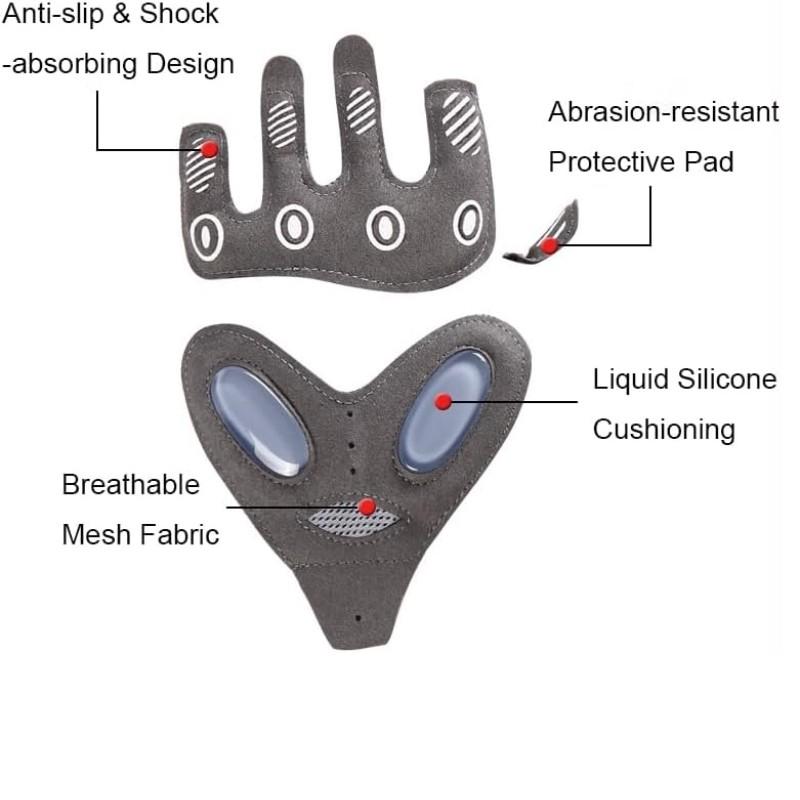 Men's and Women's Fitness Gloves, Weightlifting Sports Gloves, Gym Training Gloves with Padded Grip, Ideal for Cycling and Workouts