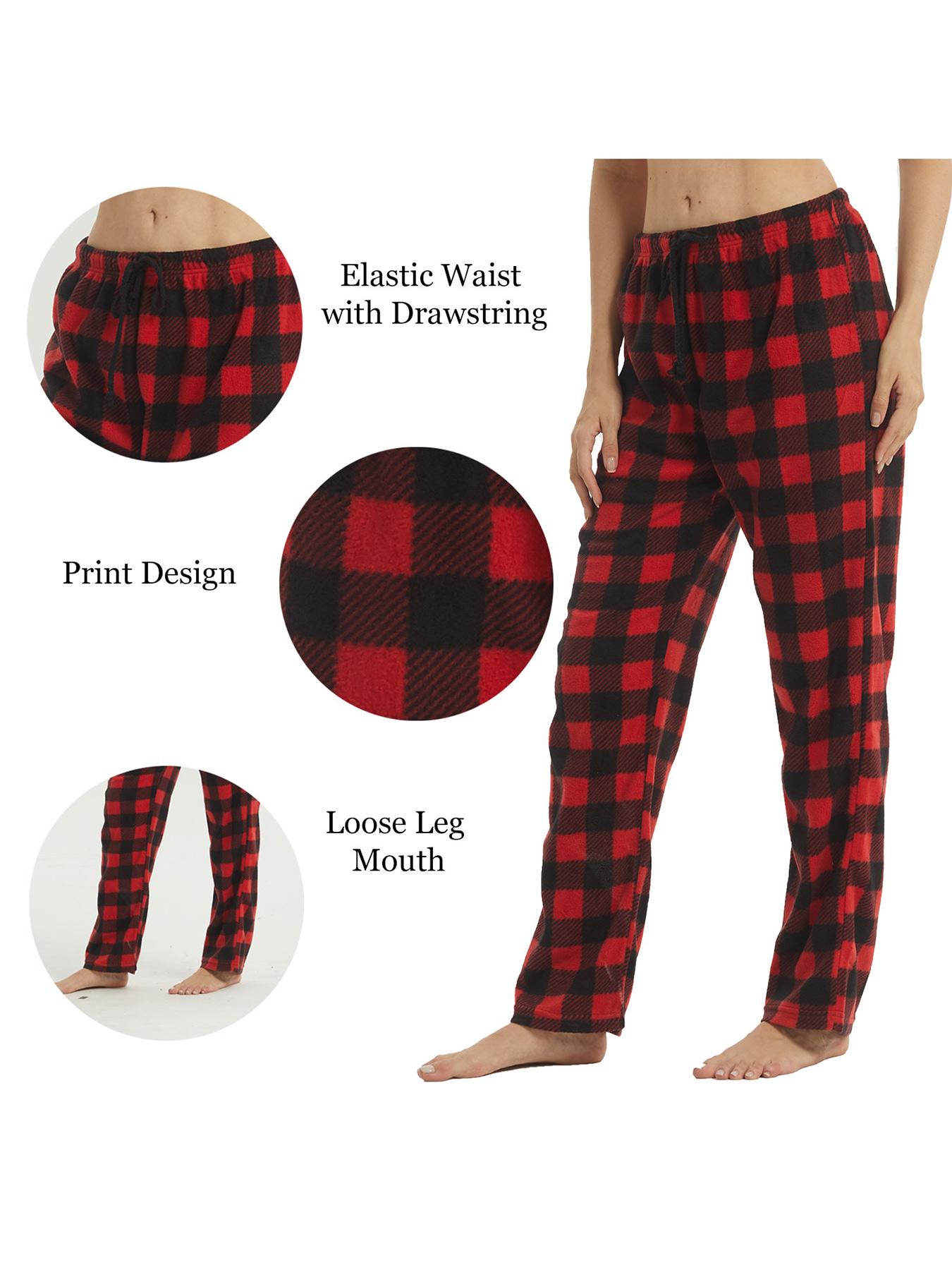 Women's Plaid Loose Straight Leg Pants, High Waist Checkered Casual Wear, Fitted Winter, All Seasons Suitable