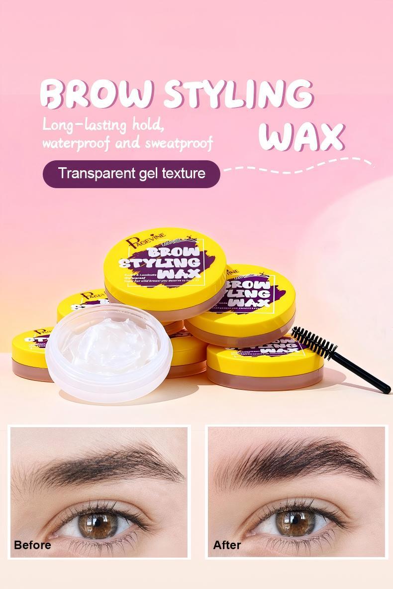Brow Gel Soap Set with Brush, Long-Lasting Freshness, Non-Greasy, Transparent, Sculpted Brow Shape, Natural Look, Easy Application