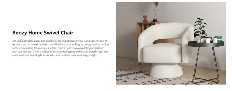 [New Year New Me] Hertford 21.3" Wide swivel chair, modern luxury velvet decorative chair, comfortable round armrests, 360-degree rotating bucket chair, suitable for living room, bedroom office, beige