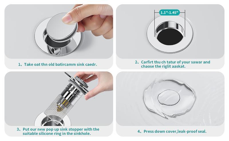 Buy 1 Get 1 Free Stainless Steel Hair Catcher Drain Protector Portable Anti-Clogging Basket Strainer for Bathroom Gadgets