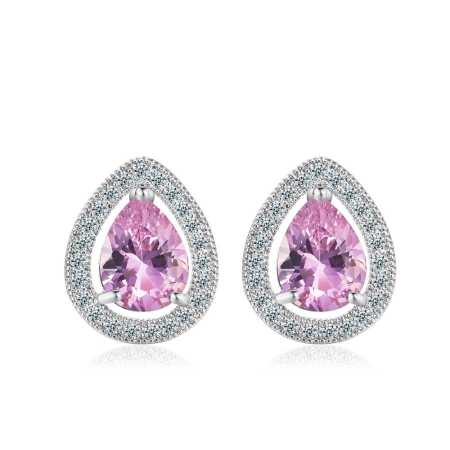 Creative Jewelry ins Feng Shui Drop Zircon Fashion Korean Edition Earrings Earrings Women's Accessories Trend Jewelry