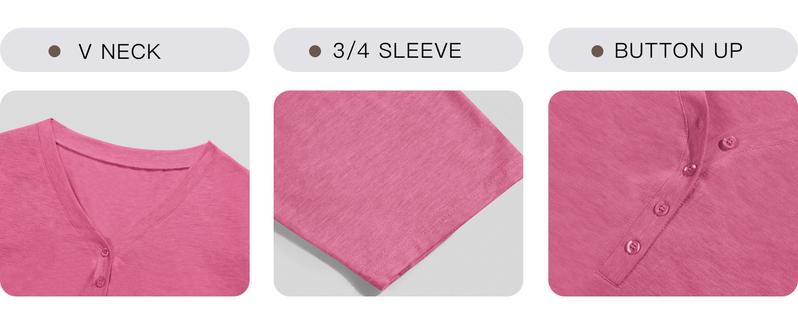 【L-5XL】 Imily Bela Curve Womens Plus Size Tops V Neck 3/4 Sleeve Casual T-Shirts Loose Basic Tunic Tees Summer Vneck Minimalist Streetwear 【L-5XL】 Imily Bela Curve Womens Plus Size Tops V Neck 3/4 Sleeve Casual T-Shirts Loose Basic Tunic Tees Summer Vneck Minimalist Streetwear