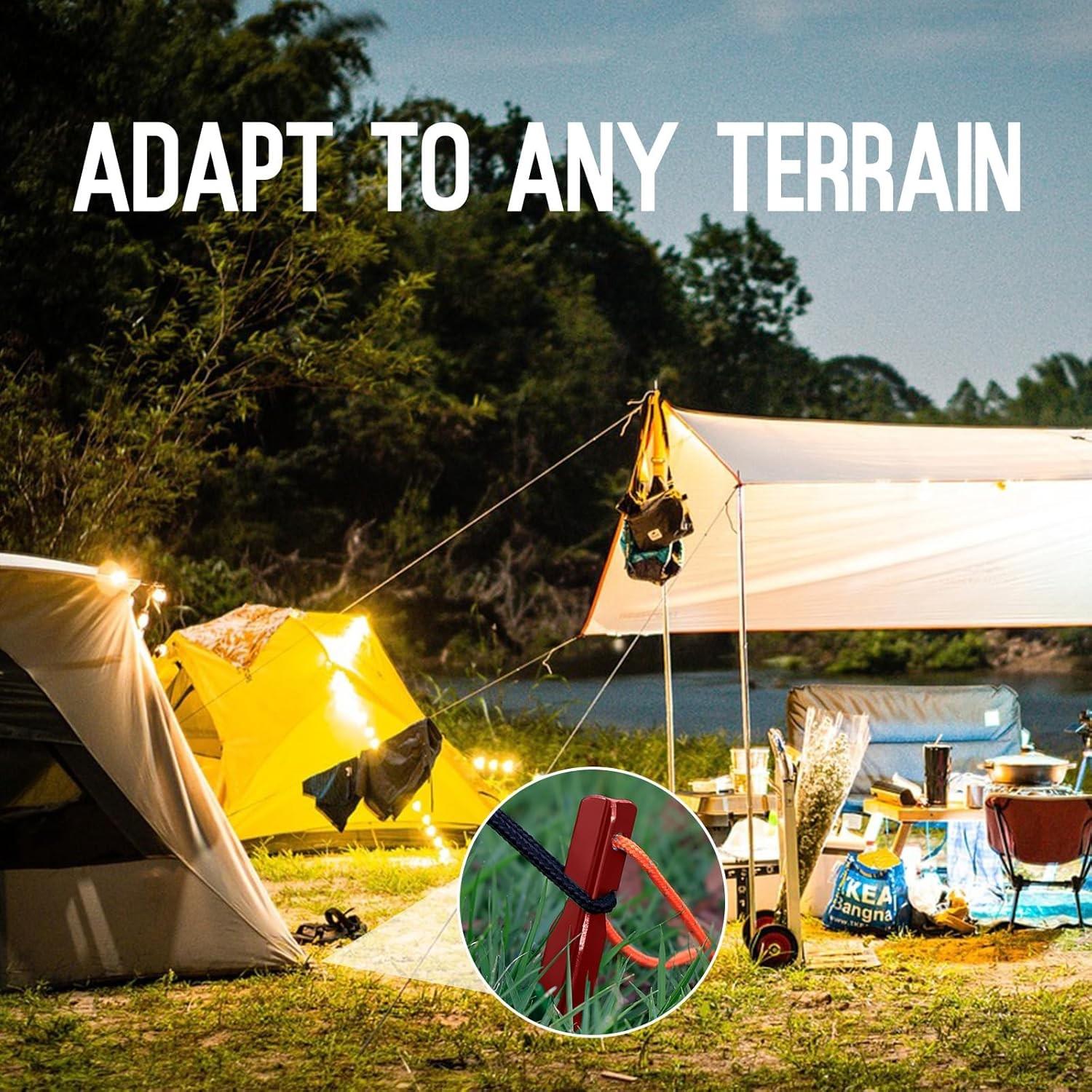 18cm/7in Aluminium Alloy Tent Pegs, 10pcs Camping Ground Nails, Camp Picnic Tent Stakes, Hiking Beach Sunshade Tarp Tent Nail