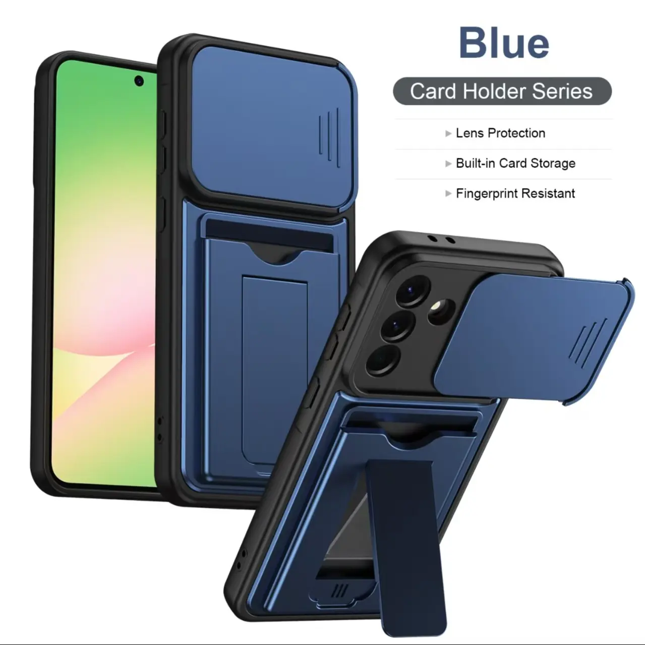 FOR Samsung Galaxy S26 Ultra ,S26PLUS,S26,A57/A56/A37/A36/A27/A26/A17 Case, Push-Pull Lens Cover, Card Slot, Hidden Stand, Dust-Proof, Scratch-Resistant, Dual-Sided Support