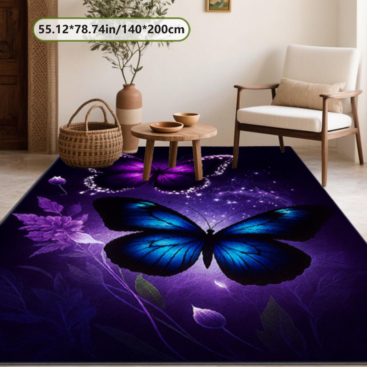 Velvet soft and comfortable patterned printed carpet, Flower Pattern Rugs, Household Decorative Rug, suitable for multiple scenarios, available in various sizes, soft and non-shedding.