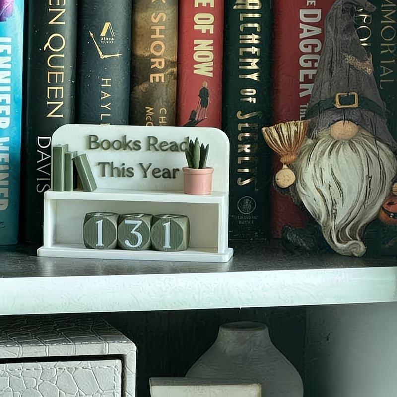 3D Books Read This Year Tracker & Counter, Back-to-School Reading Display, Personalized Bookshelf Decor for Book Lovers & Clubs, Perfect Holiday Gifts & Stocking Stuffers for Students, Teachers & Bookworms