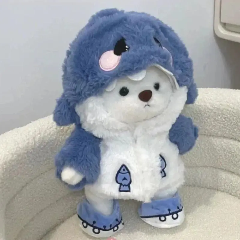Transformable Shark To Bear Plush Toy Girl'S Heart Gift For Children Birthday Creative Doll Soft Stuffed Animal Toy Soft Toys