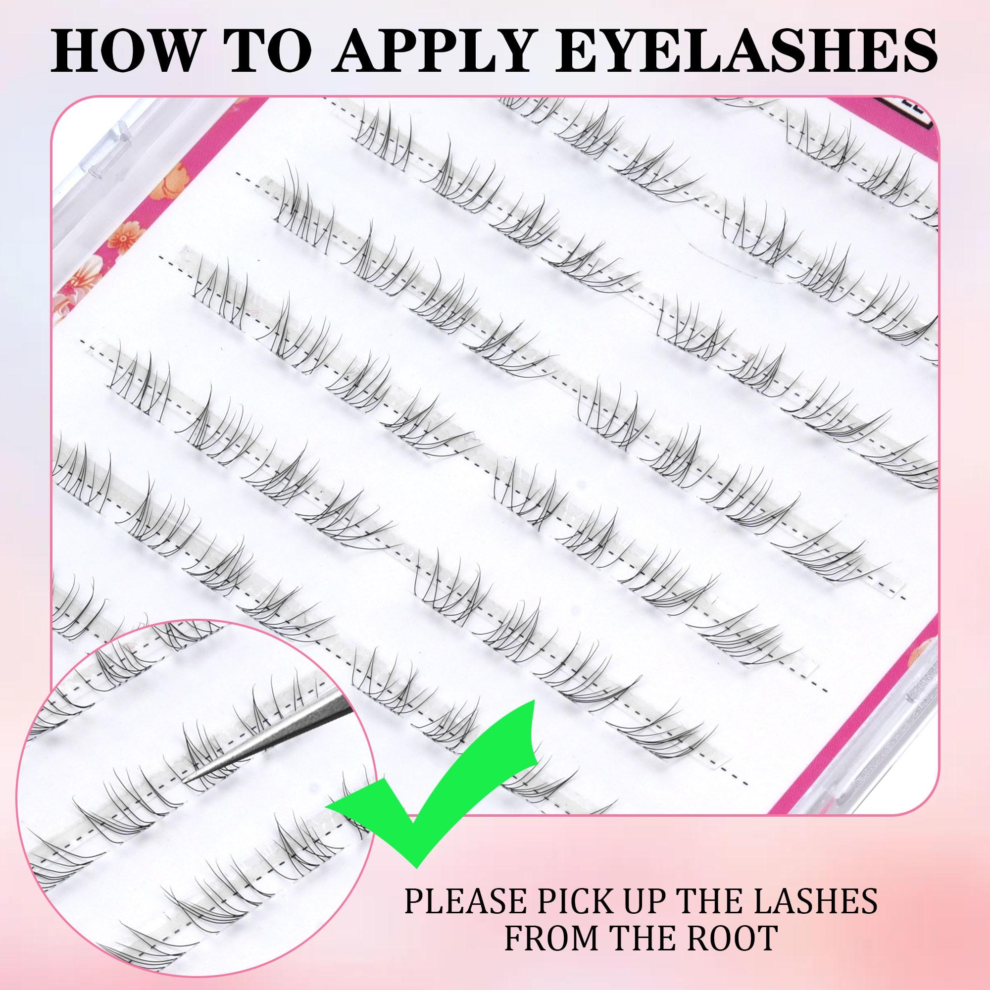 80pcs Soft Lightweight Lower Lashes, Segmented Natural Cosmetic False Eyelashes, Easy to Wear, Suitable for Beginners, Comfortable for All Occasions