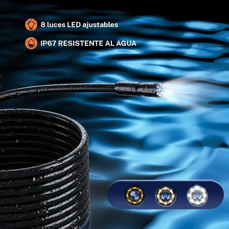 Endoscope Camera with Light, 4.3 Inch IPS Screen, HD 1080P, 8 LED Lights, Ip67 Waterproof, Sewer Inspection Device