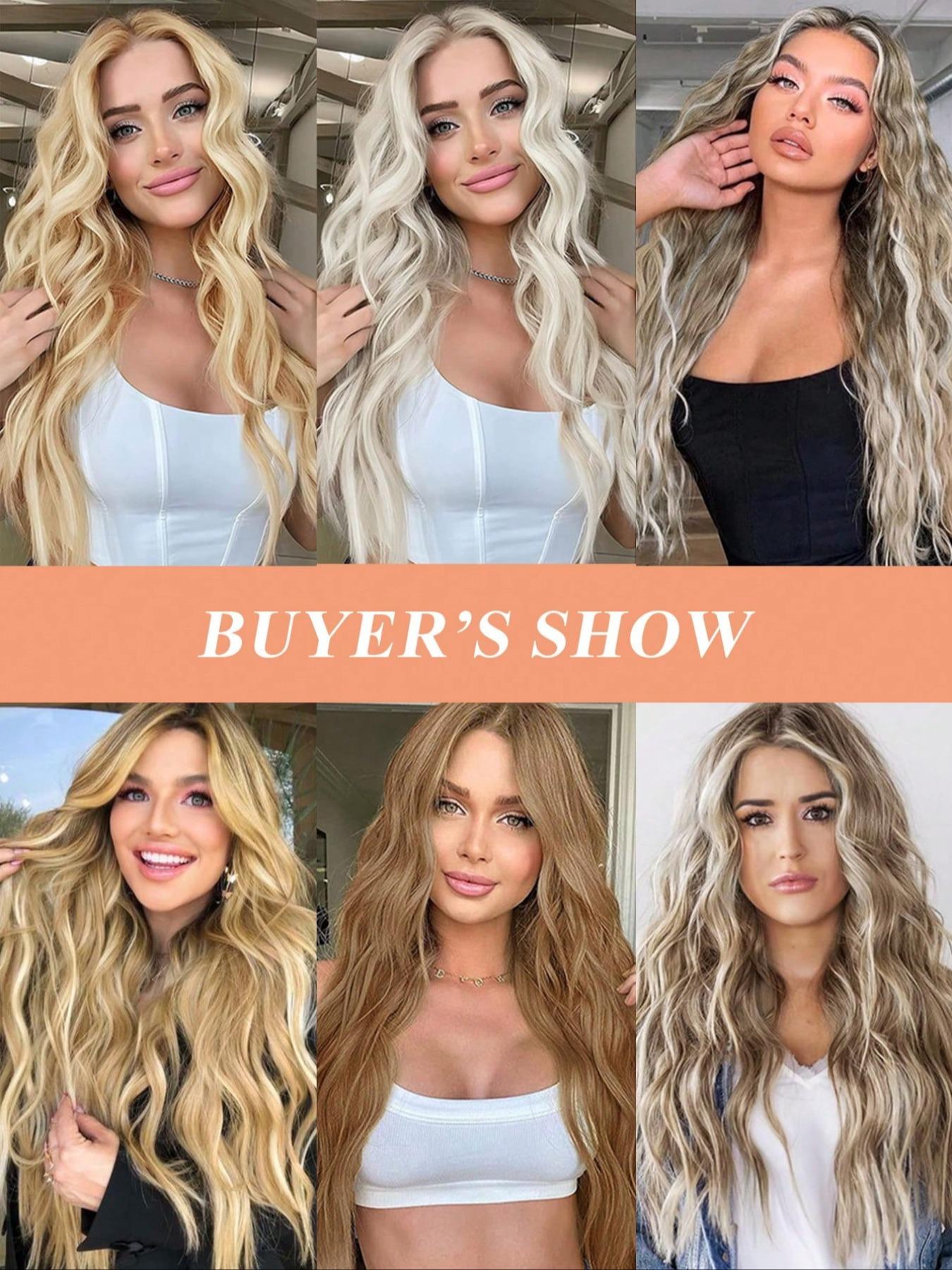 6pcs/Set Synthetic Long Wavy Clip In Hair Extensions 20 Inch 
