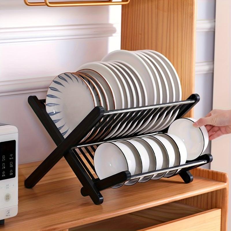 Multifunctional Bowl Dish Rack, Options, Kitchen Counter Dedicated, PP Material, Foldable Space Saver, Durable Storage Holder