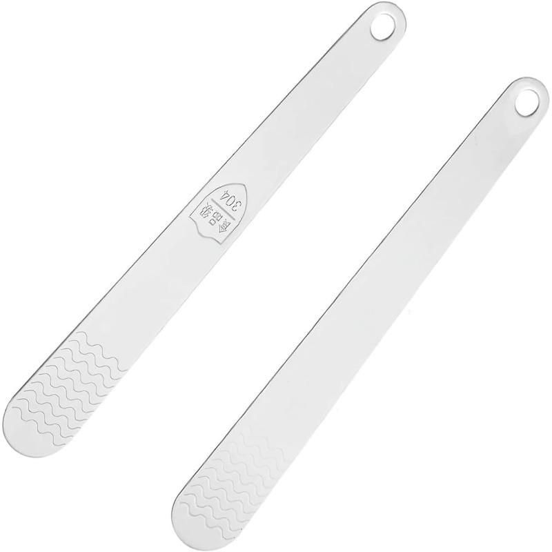 1/2Pcs 304 Stainless Steel Dumpling Filling Spoon Anti-Slip Wave Pattern Stuffing Scoop Household Bun Wonton Filler Mixing Tool