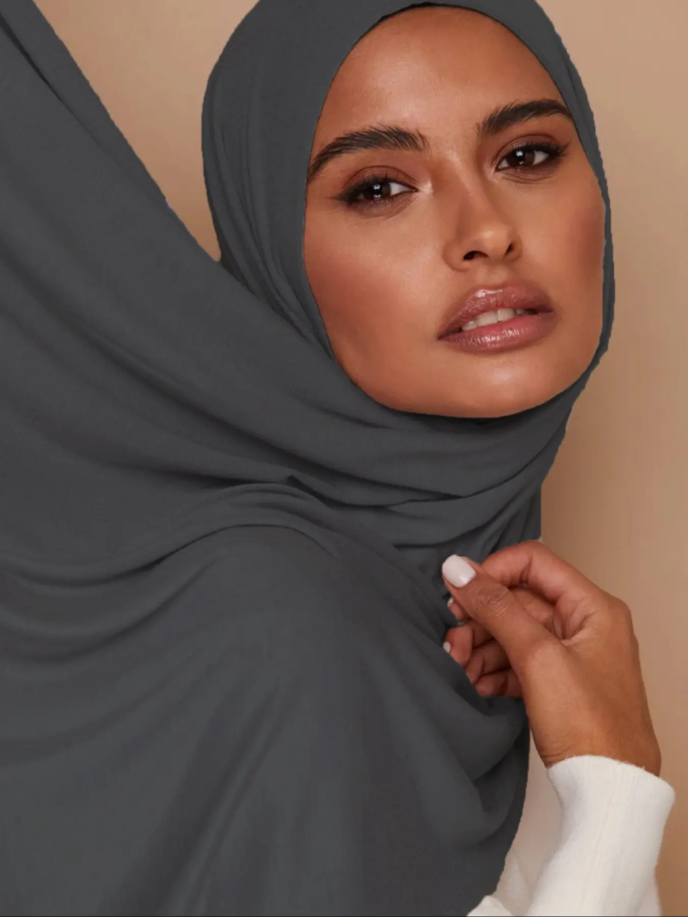 Women's Solid Color Khimar, Modest Casual Soft Comfortable Hijab for Daily Wear, Women's Islamic Clothing for All Seasons