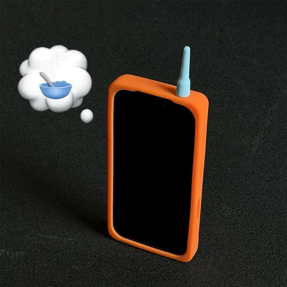 [Broad] ins orange big brother soft silicone three-dimensional application iPhone17promax mobile phone case Cover Apple 16 all-inclusive anti-drop 1543 spoof strange fun toys 15plus gifts