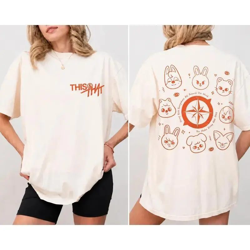 SKZ World Tour Run It Shirt, This And That, Retro Streetwear Tee, Music Fan Shirt, Unisex Gift Cotton Top Soft Womenswear