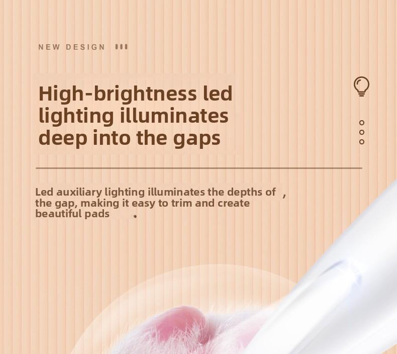 Rechargeable Pet Hair Trimmer Kit, Pet Paw Trimmer, Cordless Quiet Dog Trimmer for Grooming with LED Light, Small Dog Grooming Clippers for Dogs & Cats, Pet Grooming Tool,Waterproof, low noise pet shaver