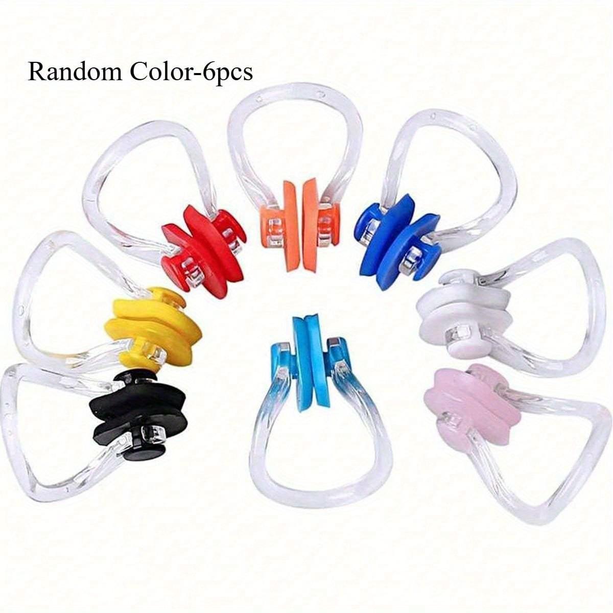 6pcs waterproof silicone swimming nose clips, soft nose protection for surfing and swimming, lightweight and comfortable swimming accessories