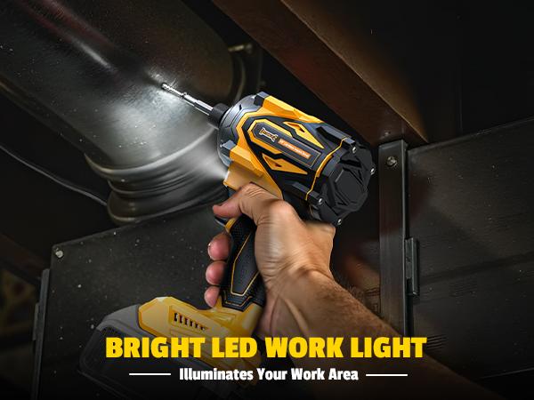 Cordless Impact Driver 1/4" Compatible with Dewalt 20V Battery(Bare Tool!!), 2800In-lbs Brushless Impact Drill, 4 Speed, 3900RPM Compact Driver Tool for Construction & Home