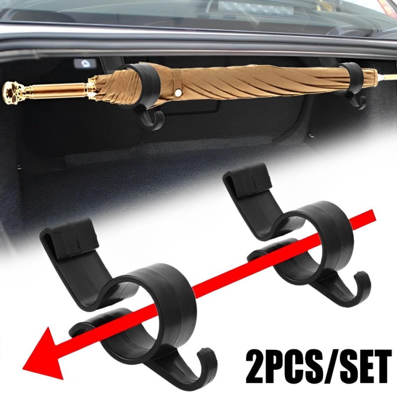 2pcs Car interior hook, car seat, rear trunk, fishing rod, umbrella, towel holder, multifunctional car storage rack