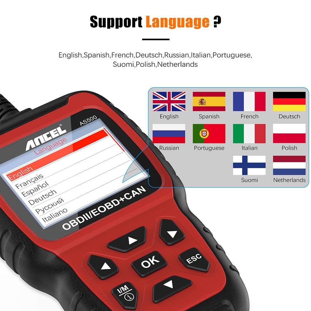 ANCEL AS500 OBD2 Automotive Scanner Engine CheckAutomotive Code Reader Free Update Obdii Vehicle Information ANCEL AS500 OBD2 Automotive Scanner Engine CheckAutomotive Code Reader Free Update Obdii Vehicle Information