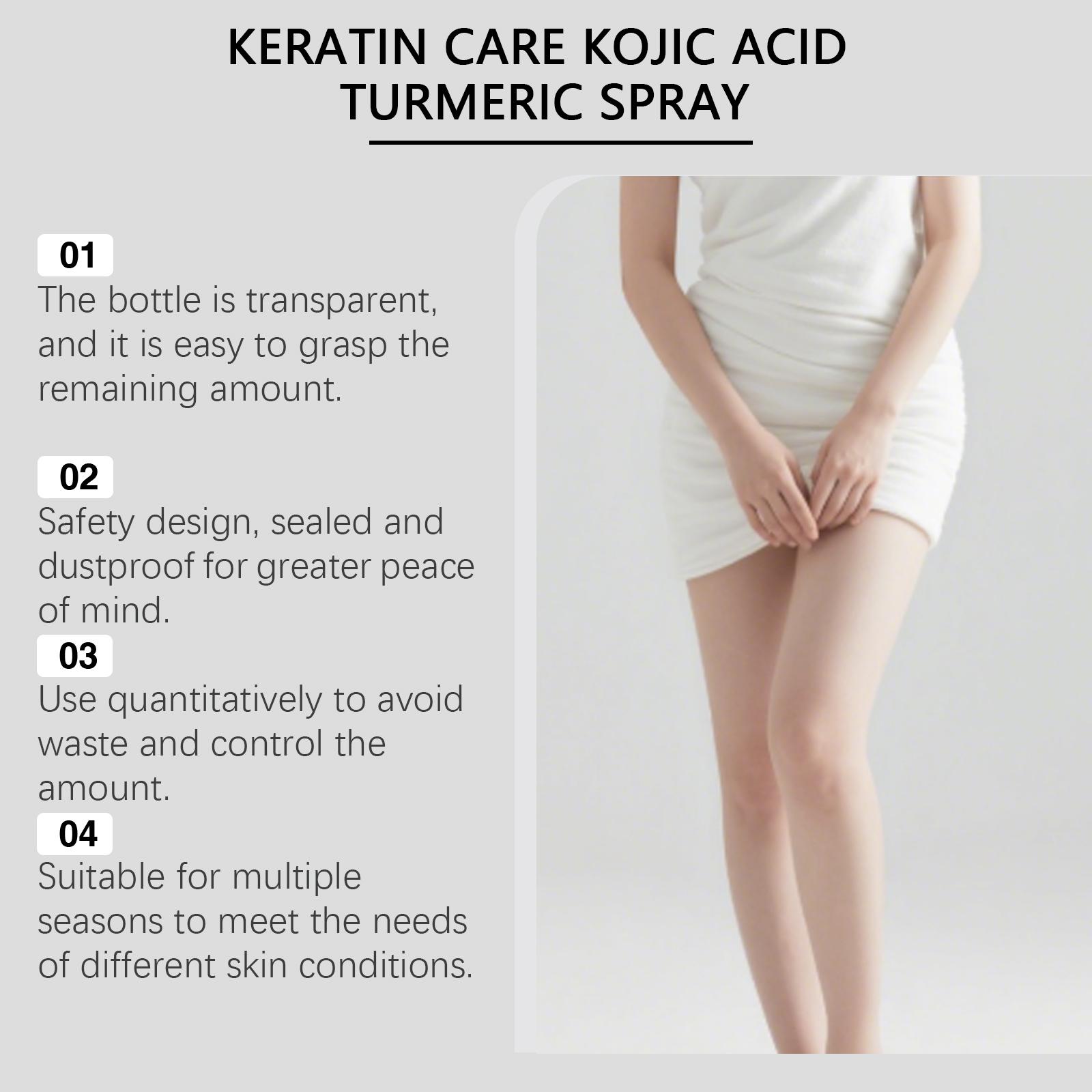 Dull Skin & Dark Spots Begone! ✨   Turmeric Spray with Kojic Acid & Keratin for Glowing Skin