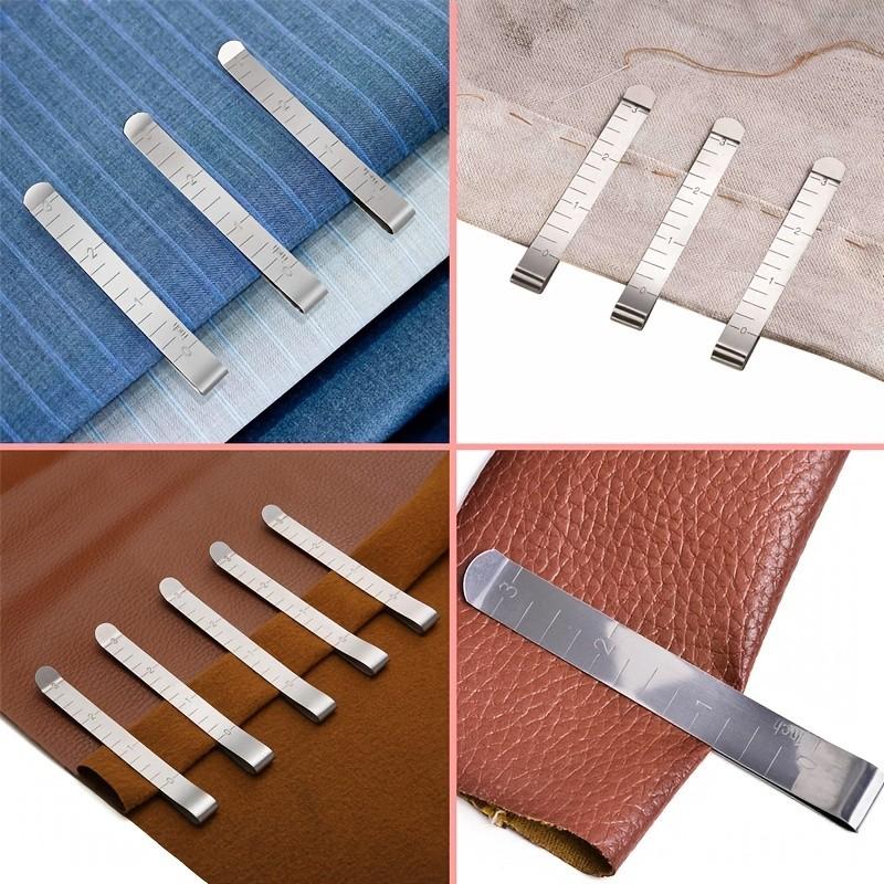 10-Piece Metal Sewing Binding Clips, Metal Presser Tool, Fabric Measuring Tape, DIY Tailor Tools, Sewing and Quilting Accessories, Fabric Cloth Measuring Tape for Tailoring