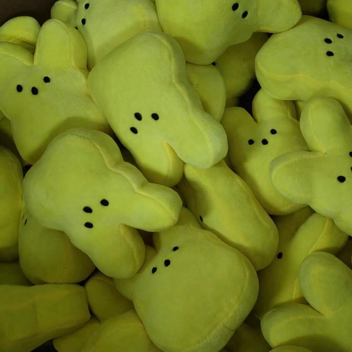 Easter Bunny Plush Peeps Dolls, Crystal Velvet Easter Gift, Soft Stuffed Toys for Kids, Perfect Easter Decoration, Soft Stuffed Animal