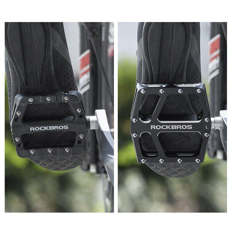 ROCKBROS Bicycle Wide Thread Pedals MTB Road Bike Dustproof Pedals Waterproof Aluminum Alloy Wear-resisting