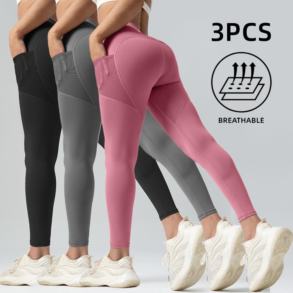 Women's High Waist Solid Side Pocket Shaping Training Leggings.,Air-Butter 3.0 Fabric,Tummy Control,High Stretch UltraSculpt Leggings,  Butt Lifting Yoga Legging,Spring Outfits 2025
