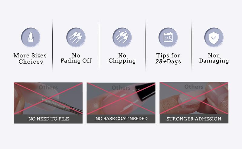 btartboxnails XCOATTIPS Soft Gel Nail Tips - Product only 150pcs Short White Press On Nails,  Square or Almond Fake Nails