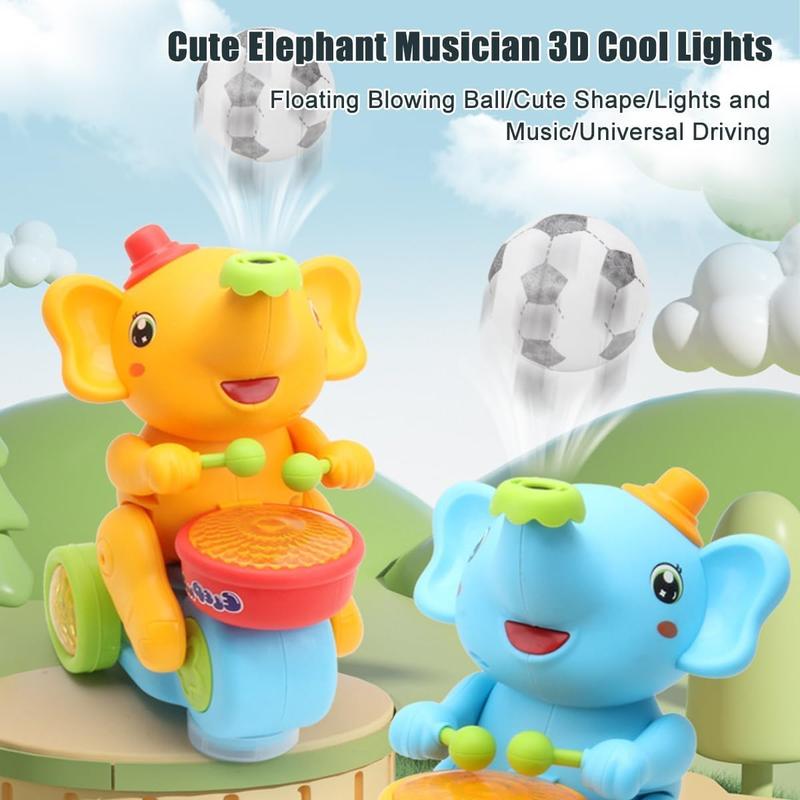 Electric Elephant Crawling Music Toy with Blowing Ball Function, Spinner Drumming Toy with Lightfun Music Toy for babies Gifts for Kids 6-12 Month (1 Count, Color random) Electric Elephant Crawling Music Toy with Blowing Ball Function, Spinner Drumming Toy with Lightfun Music Toy for babies Gifts for Kids 6-12 Month (1 Count, Color random)