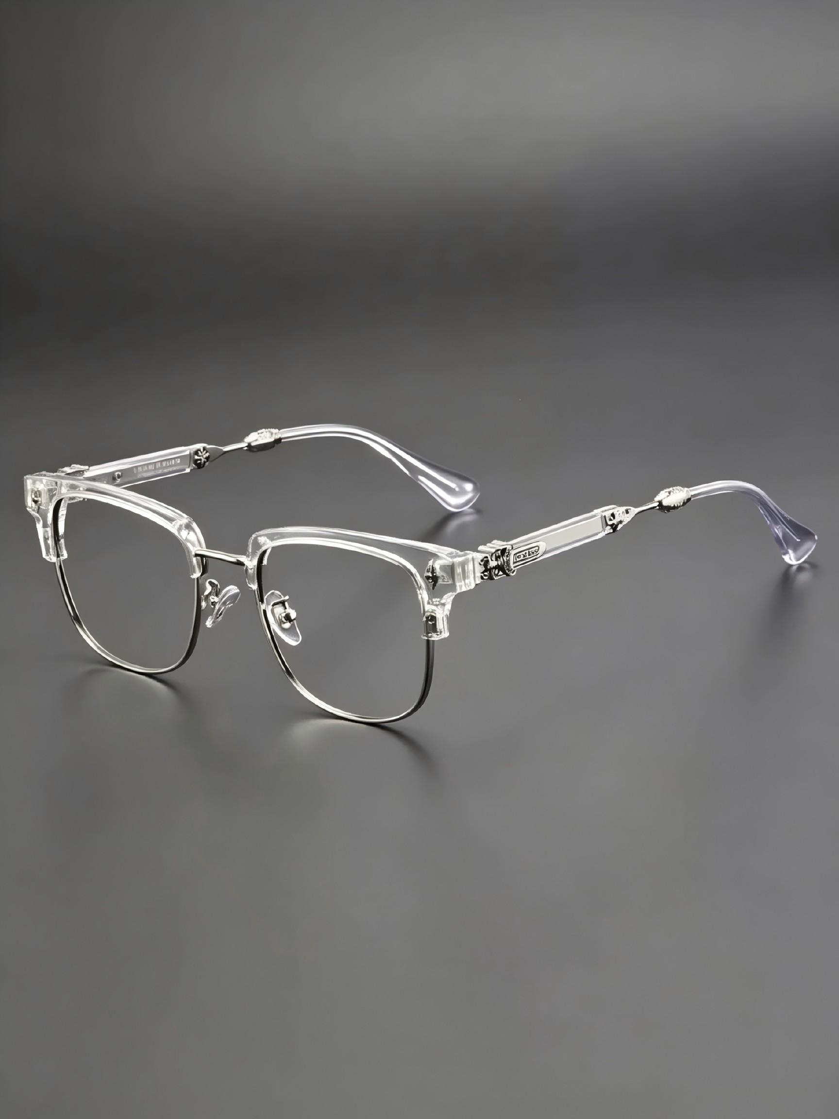 Men's Retro Large Face Glasses Frame, Fashionable Daily Wear Eyewear, Versatile European and American Style, Luxe 2026 New Trendy Sunglasses, Trendy Casual Eyeglasses