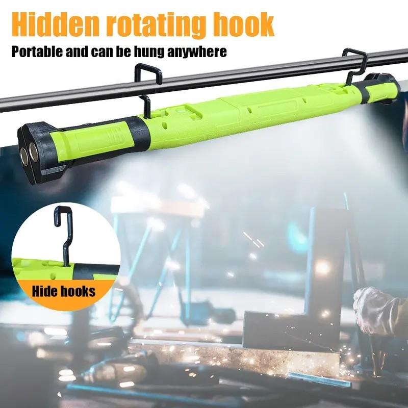 LED Rechargeable USB Work Light, Super Bright Strong Light with Magnetic Base and Hook, 3 Light Modes, Car Maintenance Tool, Portable Working Lights