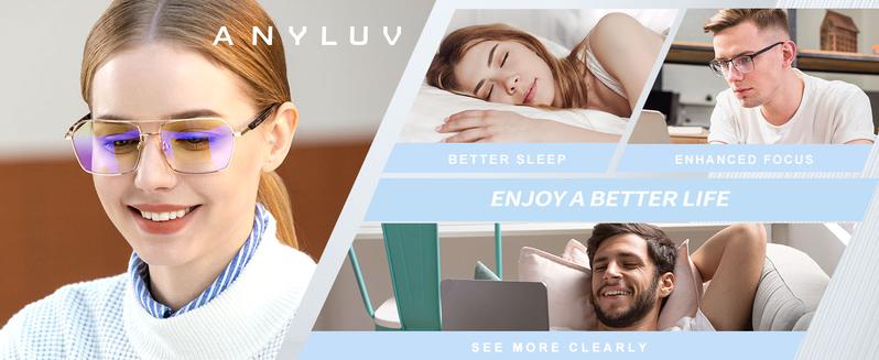 Reading Glasses Men/Women, Anti Eyestrain Blue Light Reader for Women, Metal Cheaters Reading Computer Glasses (AN4528-L)