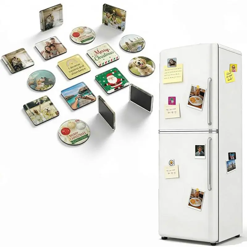 Customizable Rectangle Acrylic Refrigerator Magnets - Cute, Decorative Home Kitchen Item with Custom Prints, Photo, Logo, Text, QR Code - Event-Ready Magnet for Wedding Favors & Promotional Gifts