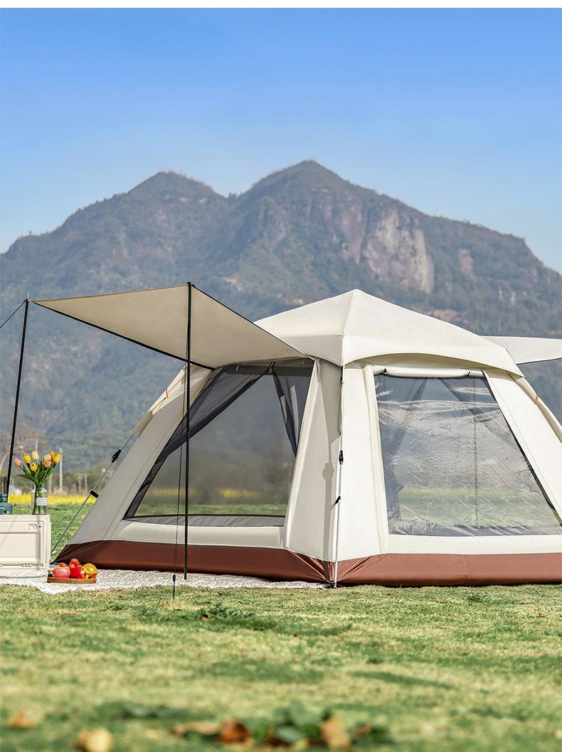 4 Person Easy Pop Up Tent outdoor camping tent Waterproof Automatic Setup 2 Doors-Instant Family Tents for Camping Hiking & Traveling Outdoor