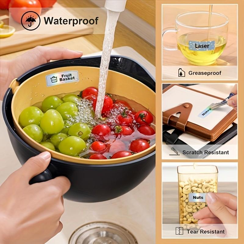 8 rolls of thermal label set (laser, transparent, white combo) D30 thermal labels D30 label tape 12*40mm white adhesive label paper suitable for P15 D35 label tape P11 tape HP4 labels 160 pieces/roll Christmas gift labels