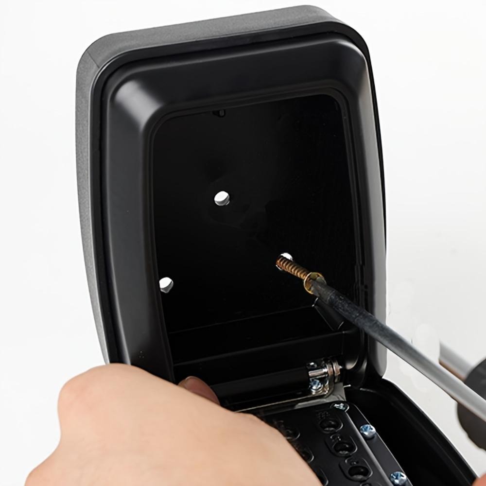 Key Lock Box Wall Mount with Code, Key Lock Box for Outside, Waterproof Key Safe Extra Large Lockbox for Keys Outdoor, 12-Digit Combination Key Storage Box Spare Hider for Home Garage