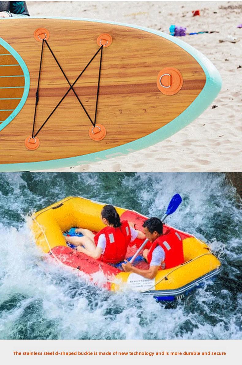 Surfboard inflatable boat accessories SUP paddle board yacht elastic rope buckle stainless steel D-ring buckle
