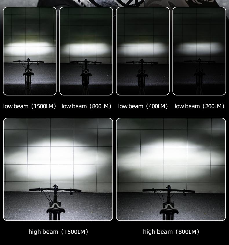 ROCKBROS 3000 Lumens USB-C Bike Light with 10000mAh Battery