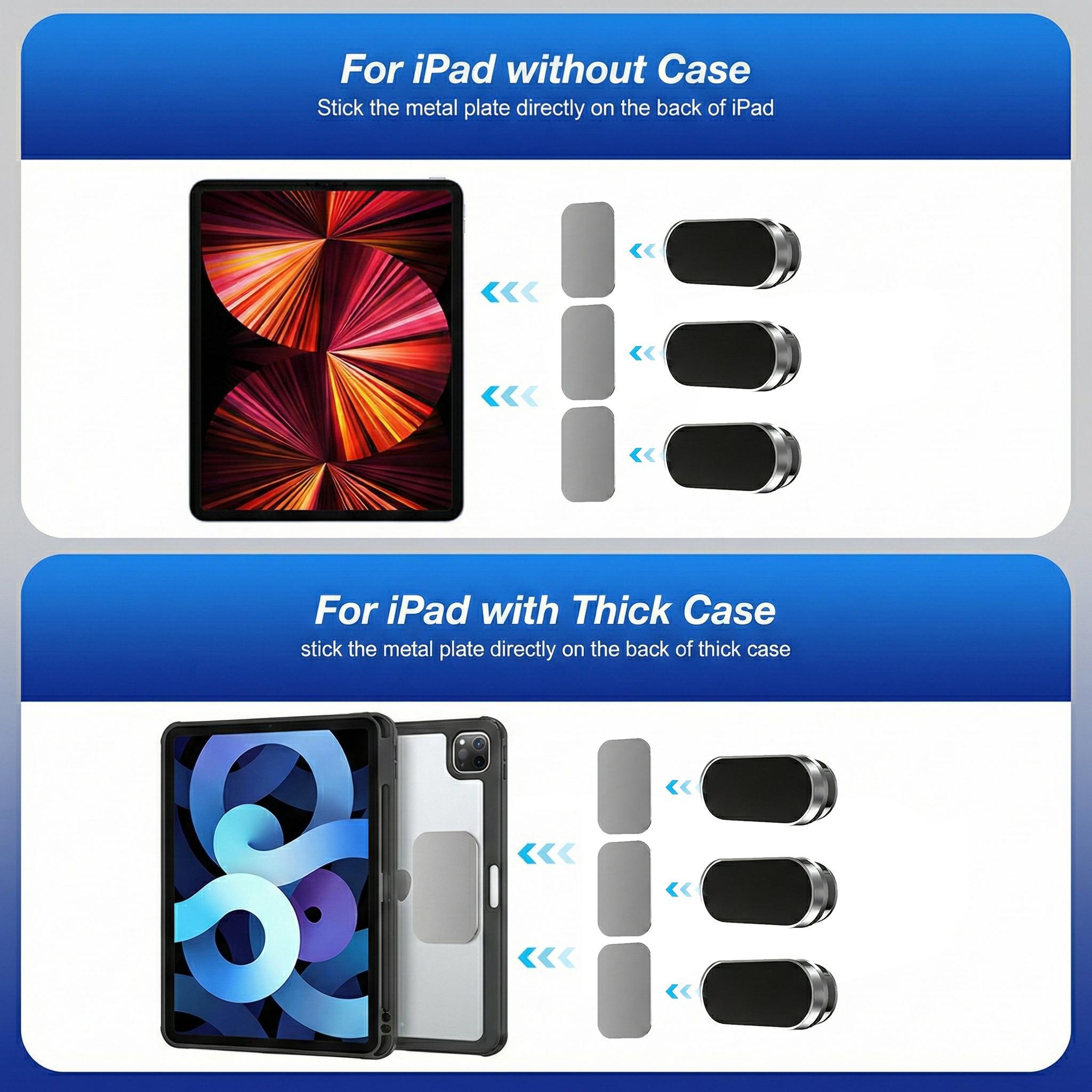 Car magnetic phone holder, compatible with mobile phones and tablets, universal suction cup navigation bracket, 360° rotatable and adjustable, car interior accessory